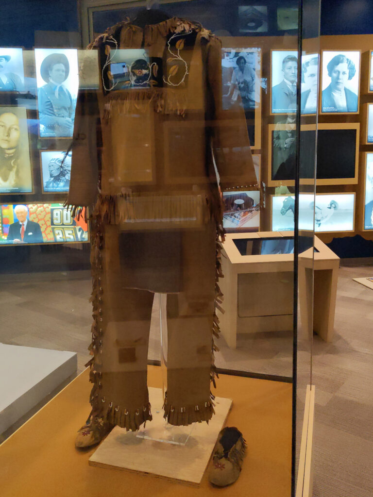 South Dakota State Historical Society Cultural Heritage Center - An artifact case with an artifact inside