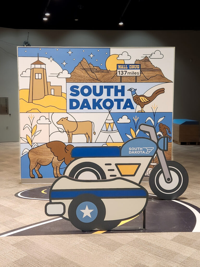South Dakota State Historical Society Cultural Heritage Center - A photo mural photo opportunity
